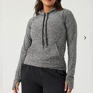 Outdoor voices cloudknit hoodie in heather grey